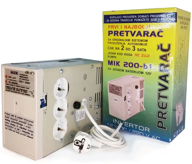 Pretvarač napona MIK 200B sa dve baterije