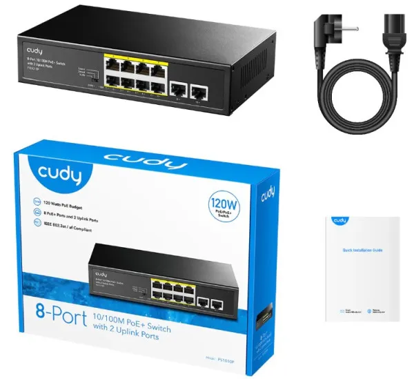 POE SWITCH 8+2 port